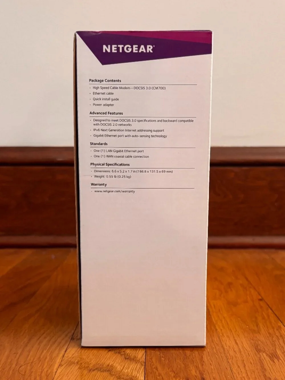 NETGEAR - CM700 High Speed Cable Modem - Picture 4 of 6